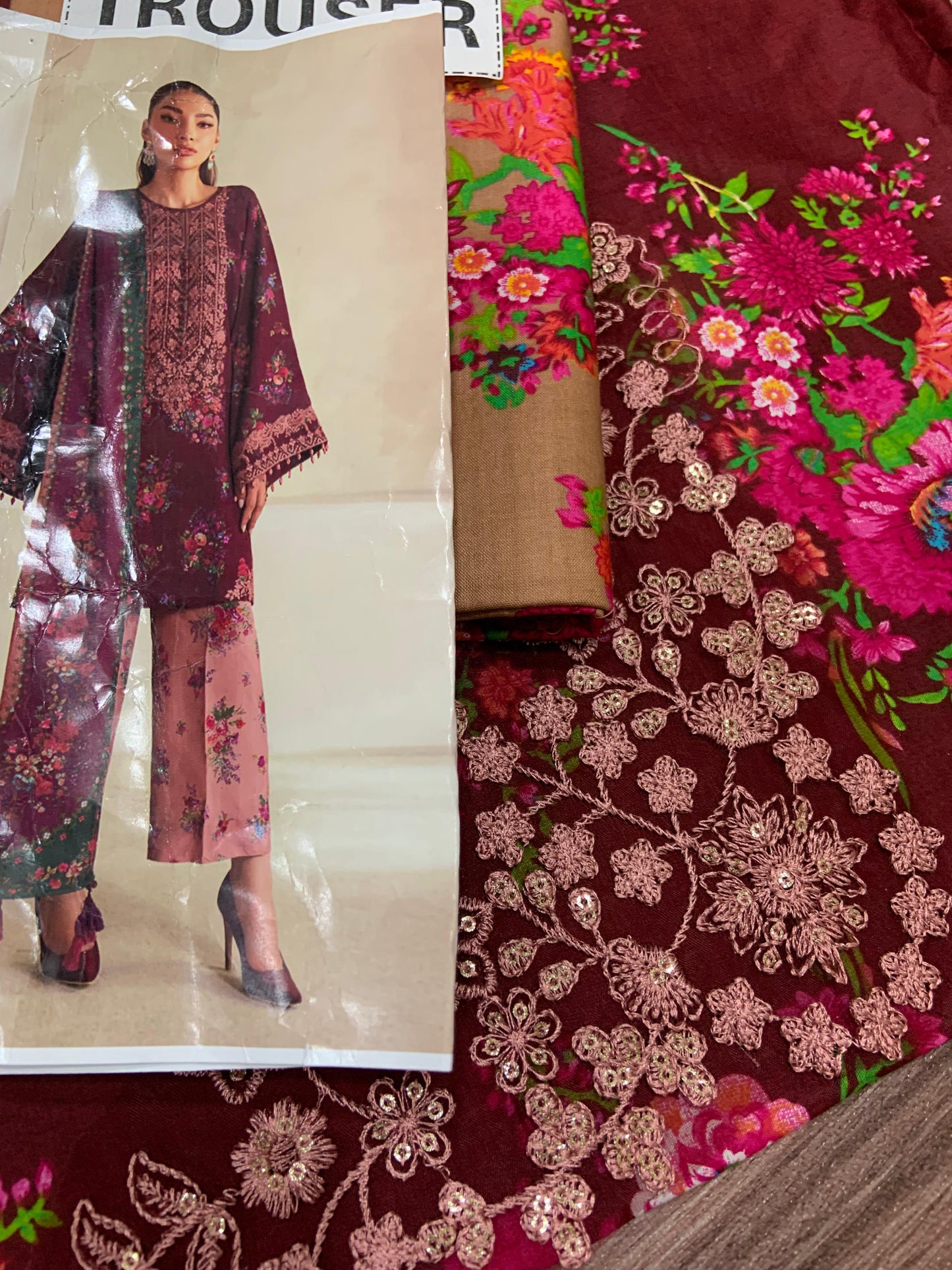 Embroidered Printed Lawn 3-Piece Suit with Chiffon Dupatta