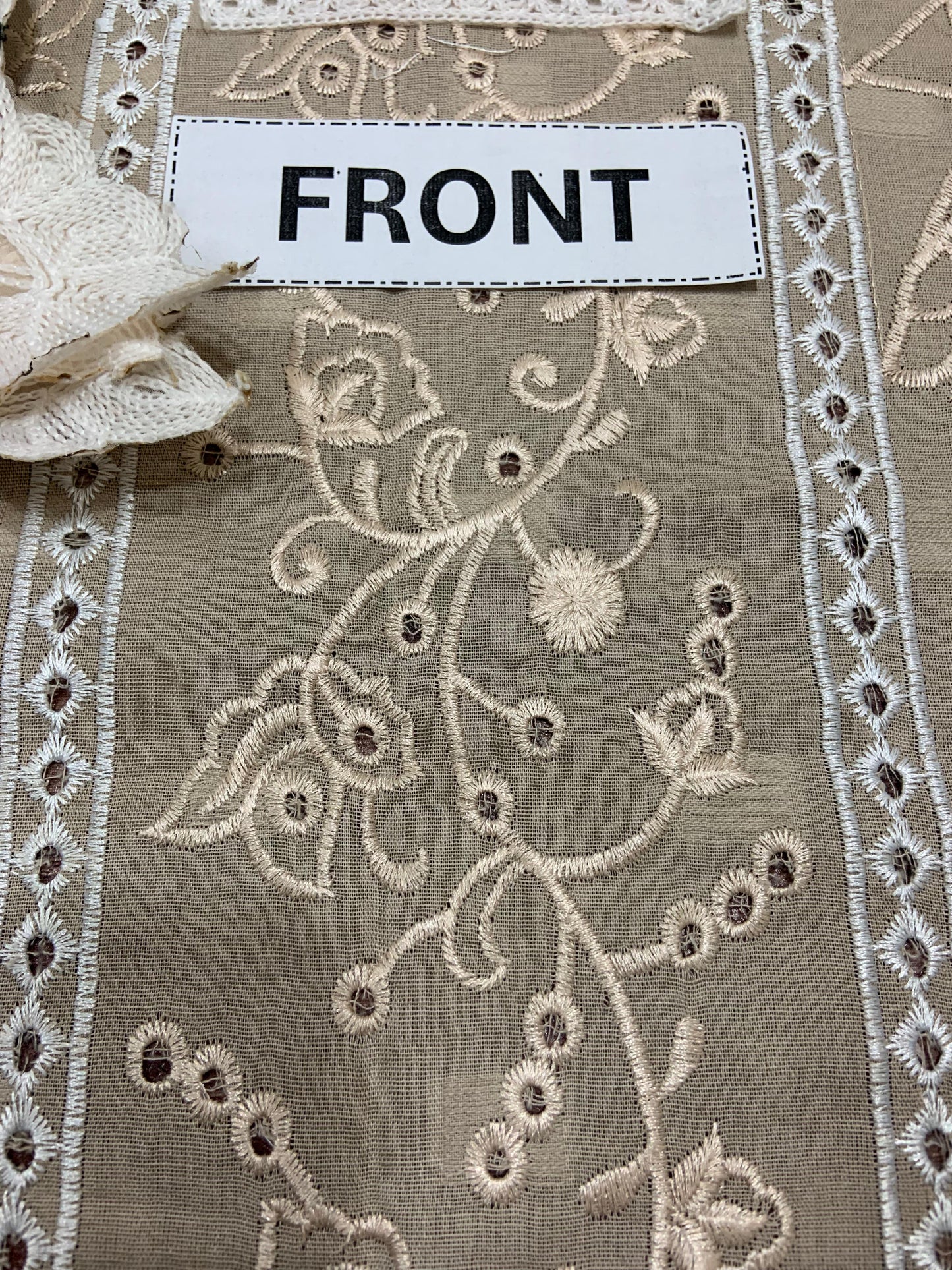 Embroidered Cotton Chikankari 3-Piece Suit with Organza Dupatta
