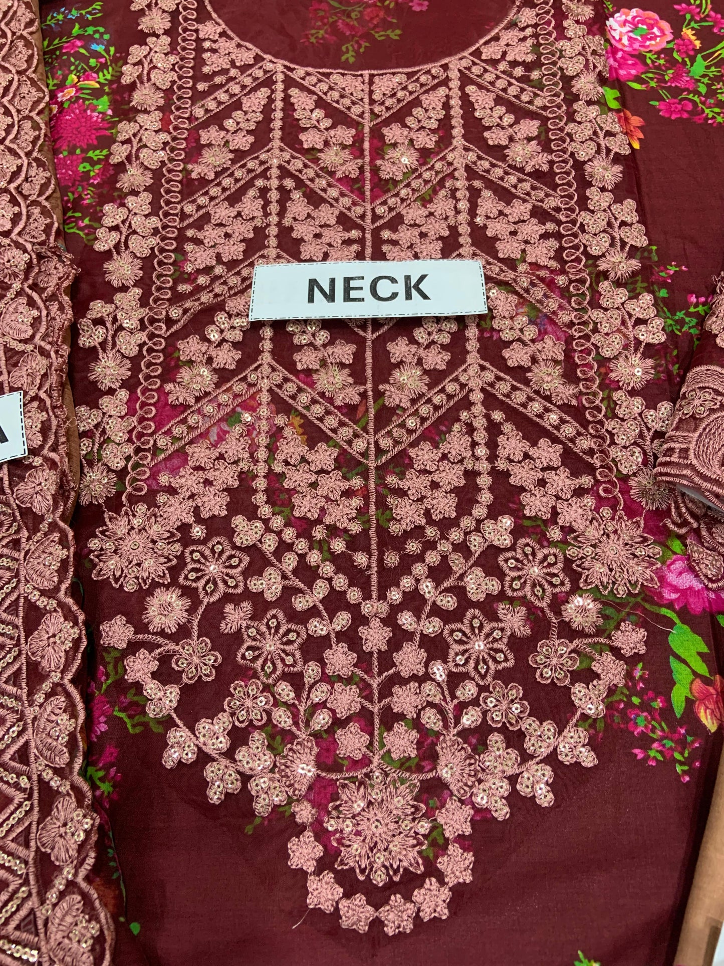 Embroidered Printed Lawn 3-Piece Suit with Chiffon Dupatta