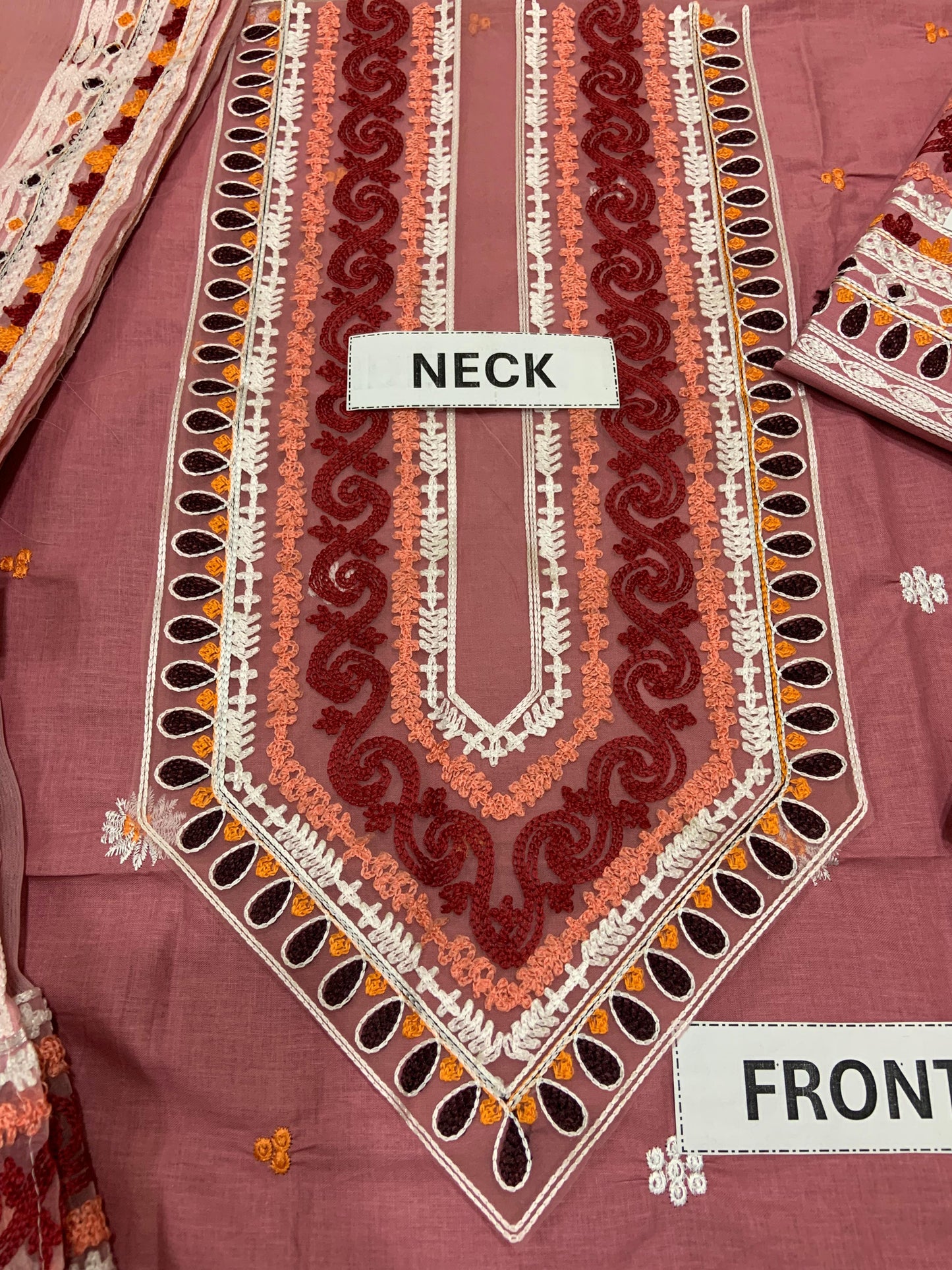 HAZEL Eid Collection – 3 Piece Embroidered Cotton Lawn Suit with Chiffon Dupatta | Sale