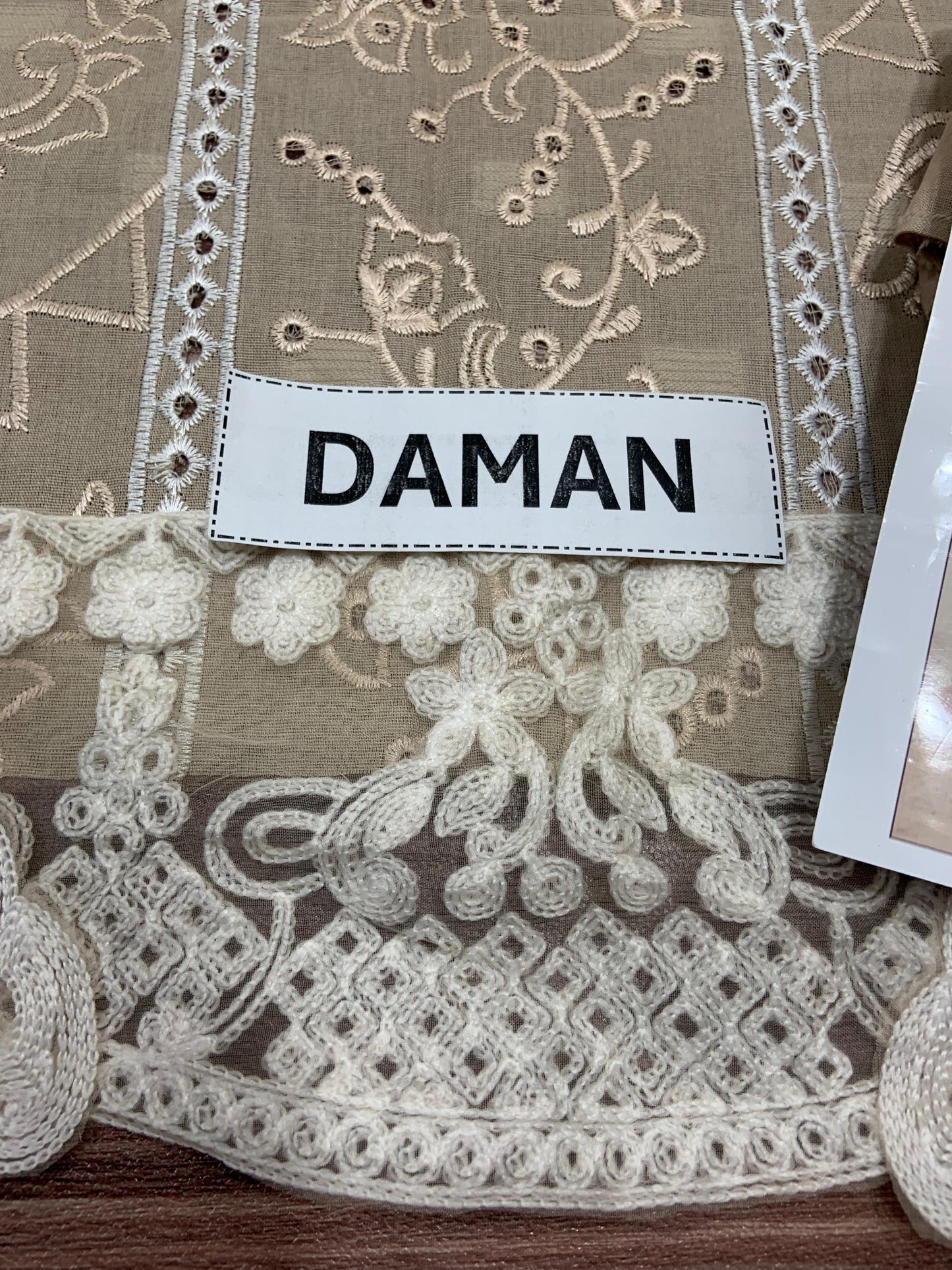 Embroidered Cotton Chikankari 3-Piece Suit with Organza Dupatta